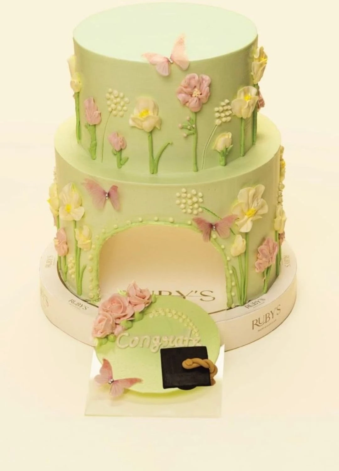 كيكة ريترو اخضر للتخرج